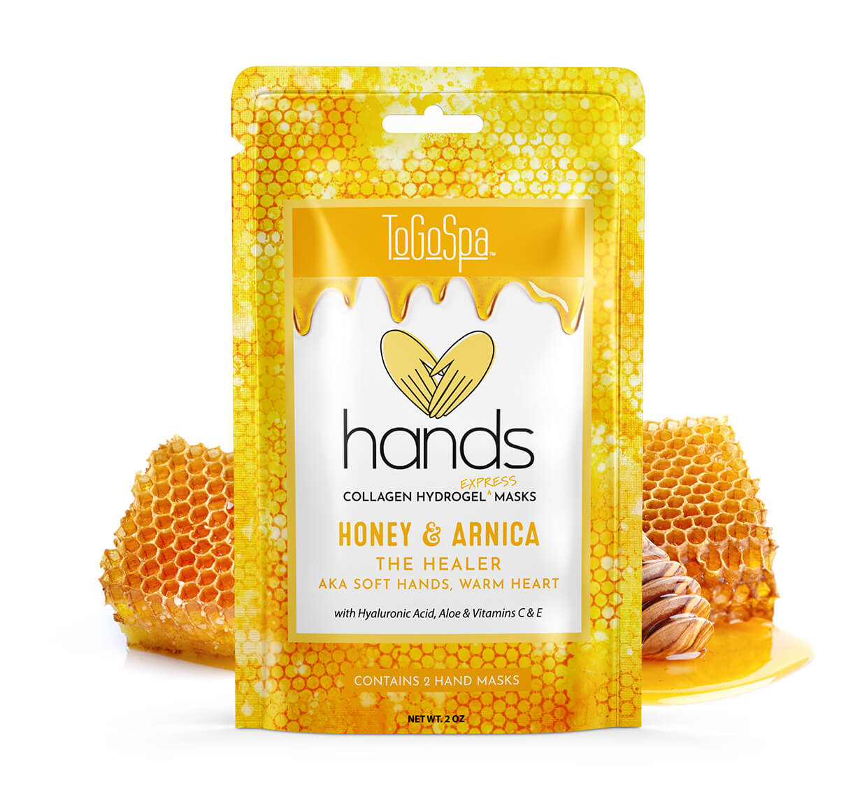 ToGoSpa Hands Collagen hydrogel express honey & arnica hand masks 