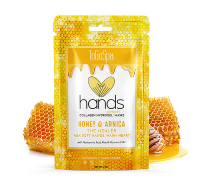 ToGoSpa Hands Collagen hydrogel express honey & arnica hand masks 